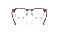 Ray-Ban Clubmaster RX5154 RB5154 8376 51-21 Striped Red On Gunmetal
