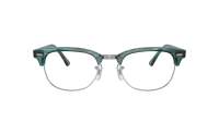 Ray-Ban Clubmaster RX5154 RB5154 8377 51-21 Striped Green On Silver