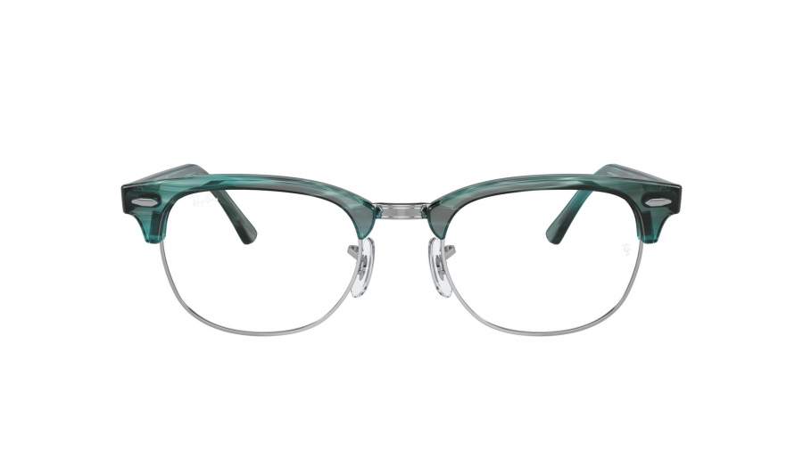Eyeglasses Ray-Ban Clubmaster RX5154 RB5154 8377 51-21 Striped Green On Silver in stock