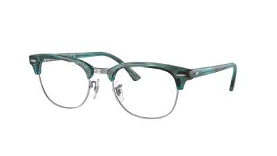Eyeglasses Ray-Ban Clubmaster RX5154 RB5154 8377 53-21 Striped Green On Silver in stock