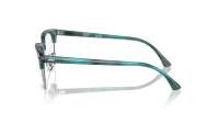 Ray-Ban Clubmaster RX5154 RB5154 8377 53-21 Striped Green On Silver