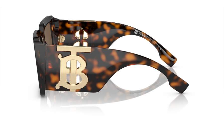 New! Burberry BE4406U 300273 Havana Oversized Sunglasses, Authentic Burberry BE4406U L (55 - 20) with Brown lenses and Brown  main image 2