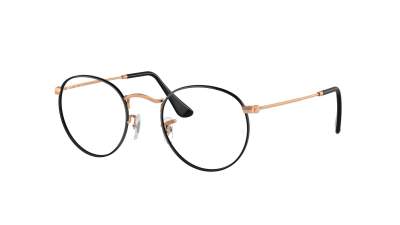 Occhiali da vista Ray-Ban Round metal Optics RX3447V RB3447V 3173 47-21 Black On Rosegold in stock