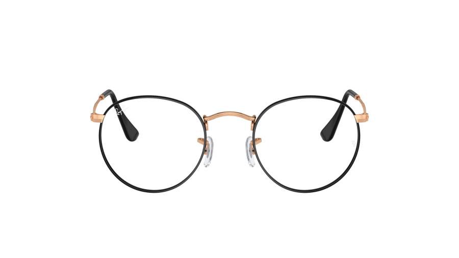 Eyeglasses Ray-Ban Round metal Optics RX3447V RB3447V 3173 47-21 Black On Rosegold in stock