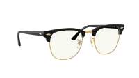 Ray-Ban Clubmaster Clear blue RB3016 RB3016 901/BF 49-21 Black