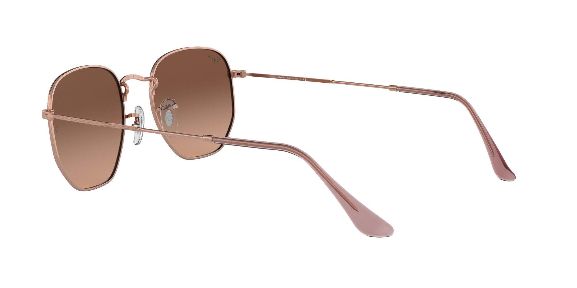 21:54 Sunglasses Ray-Ban Hexagonal RB3548N 9069/A5 54-21 Copper in stock ...