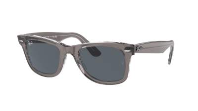 Occhiali da sole Ray-Ban Wayfarer RB2140 1355/R5 50-22 Grey on transparent in stock