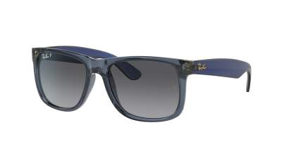 Sunglasses Ray-Ban Justin RB4165 6596/T3 55-16 Transparent Blue in stock