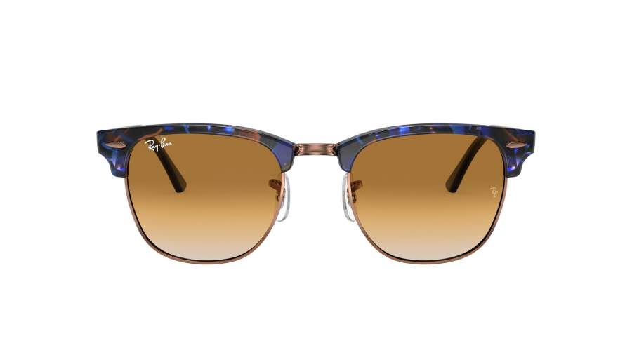 Lunettes de soleil Ray-Ban Clubmaster RB3016 1256/51 51-21 Spotted Brown/Blue en stock