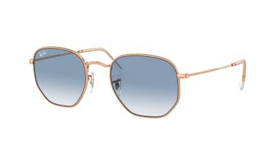 Lunettes de soleil Ray-Ban Hexagonal Flat lenses RB3548 9202/3F 51-21 Rose Gold en stock