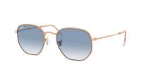 Ray-Ban Hexagonal Flat lenses RB3548 9202/3F 51-21 Rose Gold