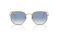 Ray-Ban Hexagonal Flat lenses RB3548 9202/3F 51-21 Rose Gold