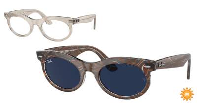 Sunglasses Ray-Ban Wayfarer oval Change collection RB2242 1383/GG 53-22 Photo waves grey in stock