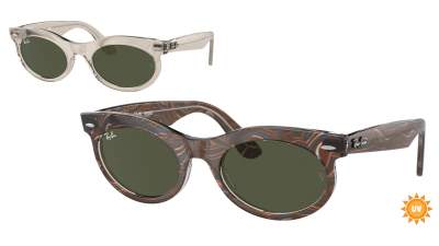 Lunettes de soleil Ray-Ban Wayfarer oval Change Collection RB2242 1383/31 53-22 Photo waves grey en stock