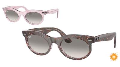 Lunettes de soleil Ray-Ban Wayfarer oval Change Collection RB2242 1384/32 53-22 Photo waves purple en stock