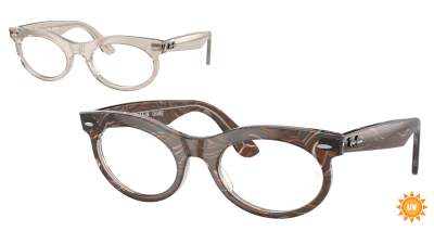 Occhiali da vista Ray-Ban Wayfarer oval Change collection RX2242V RB2242V 8291 50-22 Photo waves grey in stock