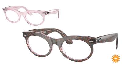 Brille Ray-Ban Wayfarer oval Change collection RX2242V RB2242V 8292 50-22 Photo waves purple auf Lager