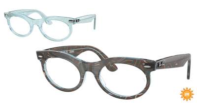 Brille Ray-Ban Wayfarer oval Change collection RX2242V RB2242V 8293 50-22 Photo waves azure auf Lager