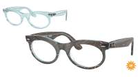 Ray-Ban Wayfarer oval Change collection RX2242V RB2242V 8293 50-22 Photo waves azure