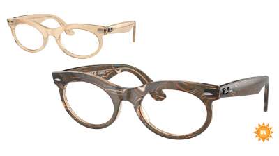 Occhiali da vista Ray-Ban Wayfarer oval Change collection RX2242V RB2242V 8294 50-22 Photo waves brown in stock