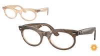 Ray-Ban Wayfarer oval Change collection RX2242V 8294 50-22 Photo waves brown