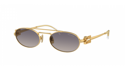 Sonnenbrille Miu Miu Logo MU 54ZS 5AK-30C 53-19 Gold auf Lager