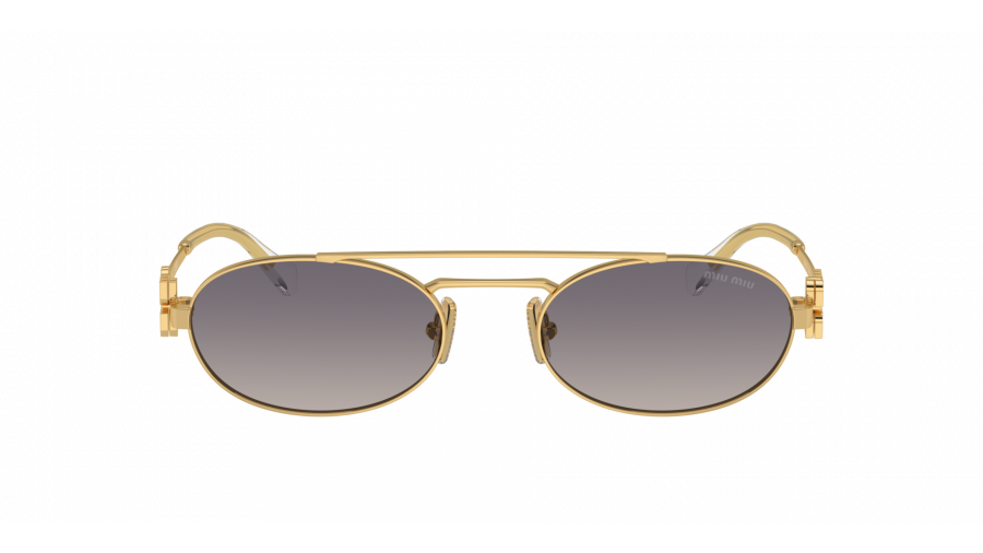 Sonnenbrille Miu Miu Logo MU 54ZS 5AK-30C 53-19 Gold auf Lager