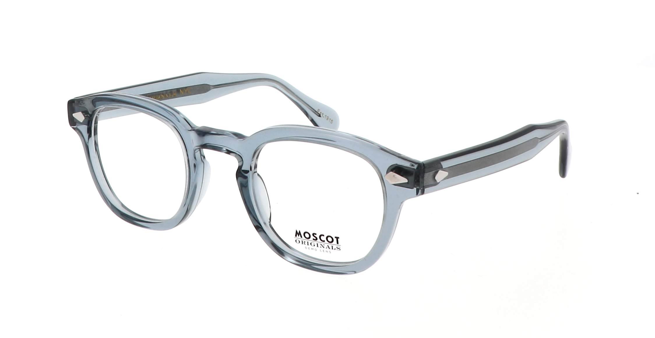 Lunettes de vue Moscot LEMTOSH 44-24 LIGHT BLUE Transparent Small en ...