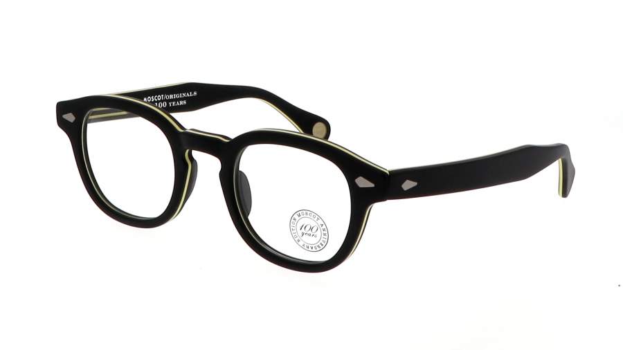 Okulary korekcyjne Moscot Lemtosh LEMTOSH 46 MATTE BLACK YELLOW Czarny