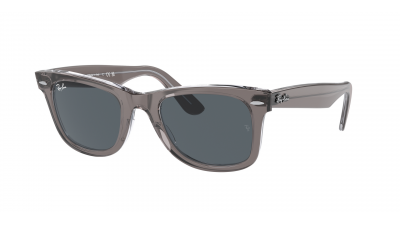 Lunettes de soleil Ray-Ban Original wayfarer RB2140 1355/R5 54-18 Grey on transparent en stock