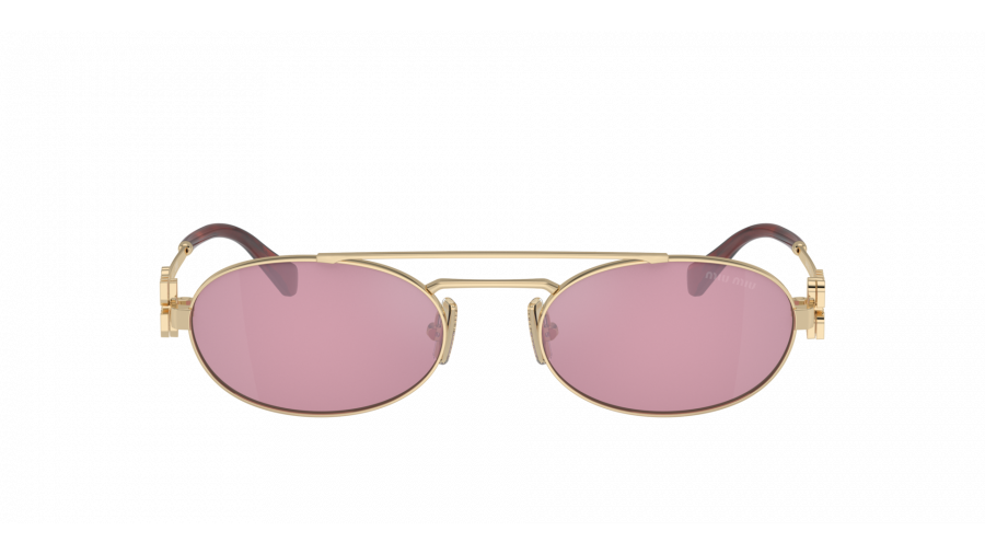 Sonnenbrille Miu Miu Logo MU 54ZS ZVN-50D 53-19 Pale Gold auf Lager