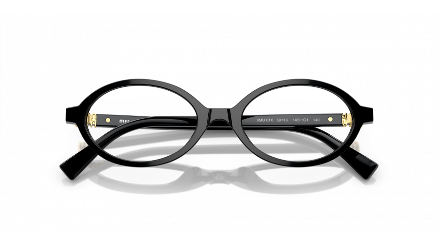 Eyeglasses Miu Miu MU 01XV 1AB1O1 50-18 Black in stock | Visiofactory