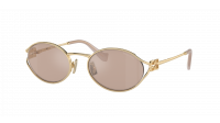 Miu Miu Logo MU 52YS ZVN20F 54-21 Pale Gold