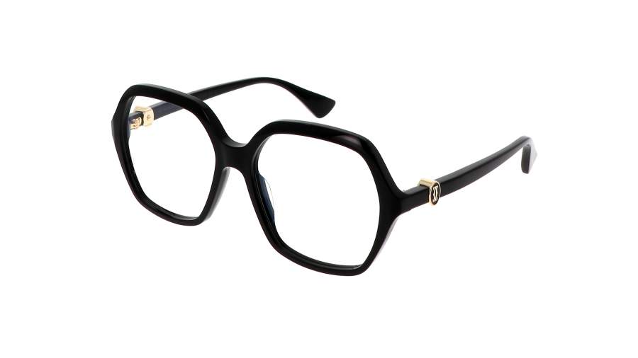 Brille Cartier Contemporary CT0492O 001 57-16 Schwarz