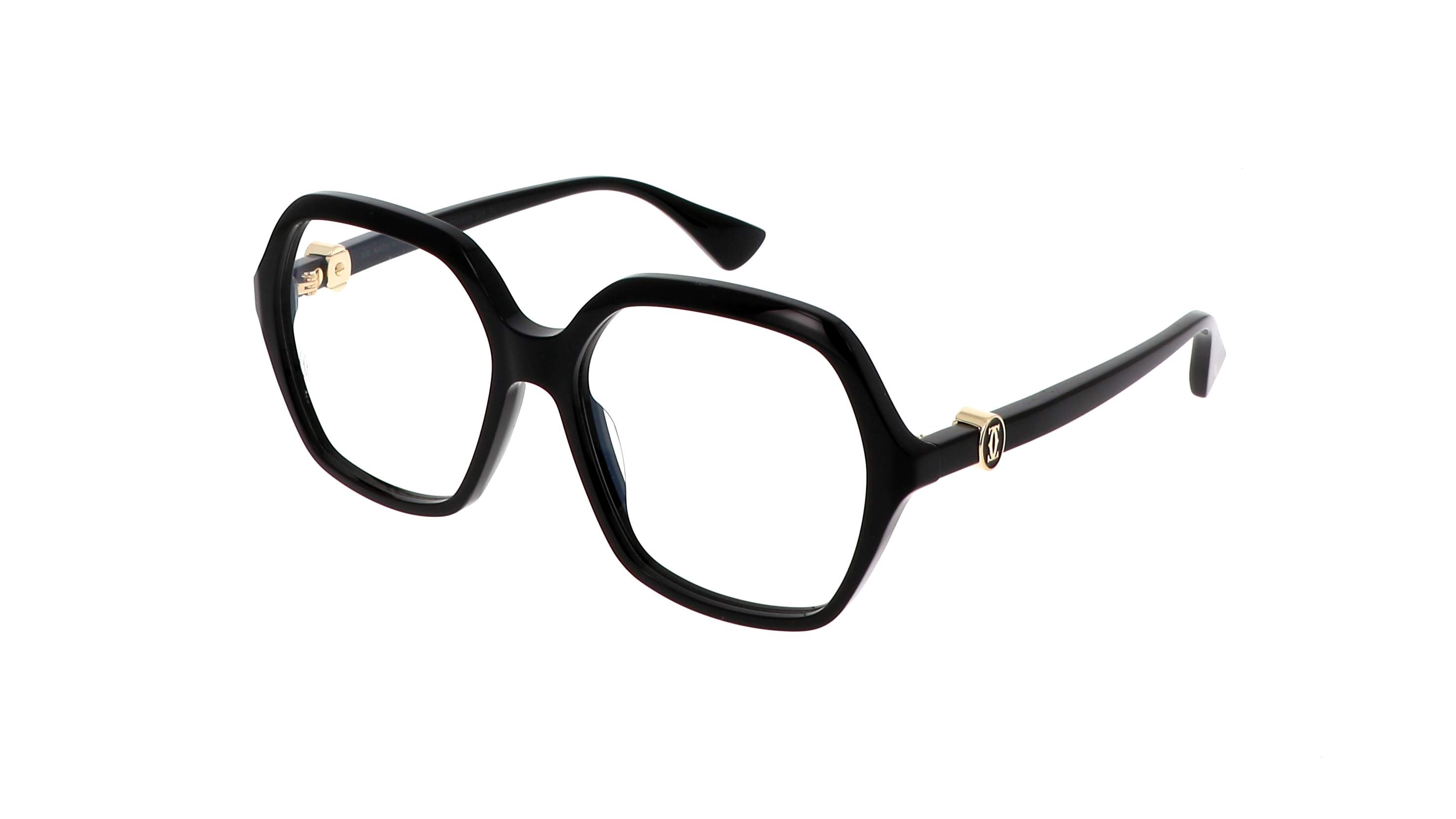 Lunettes de vue Cartier Contemporary CT0492O 001 57-16 Noir | Visiofactory