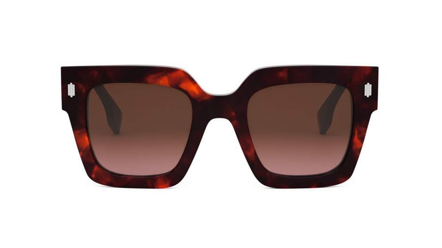 Lunettes de soleil FENDI Roma FE40101I 54F 50-23 Red Havana en stock