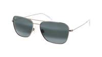 Maui Jim Na'auao 675-17A 58-16 Shiny silver