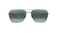 Maui Jim Na'auao 675-17A 58-16 Shiny silver