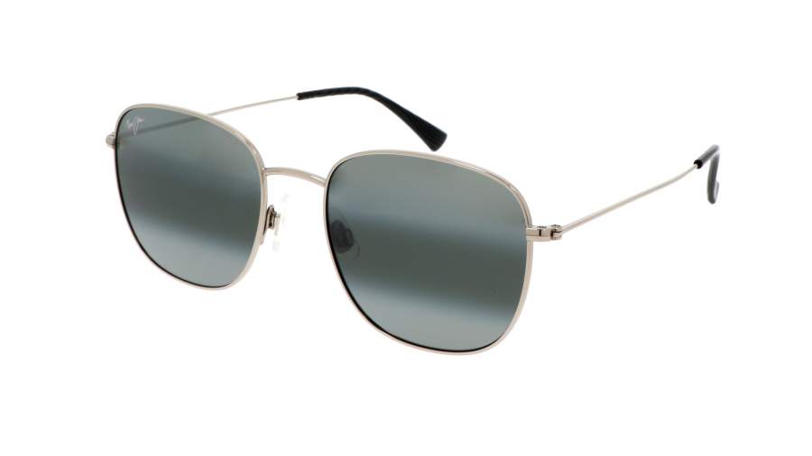 Lunettes de soleil Maui Jim Olali asian fit 657-17A 55-19 Argent