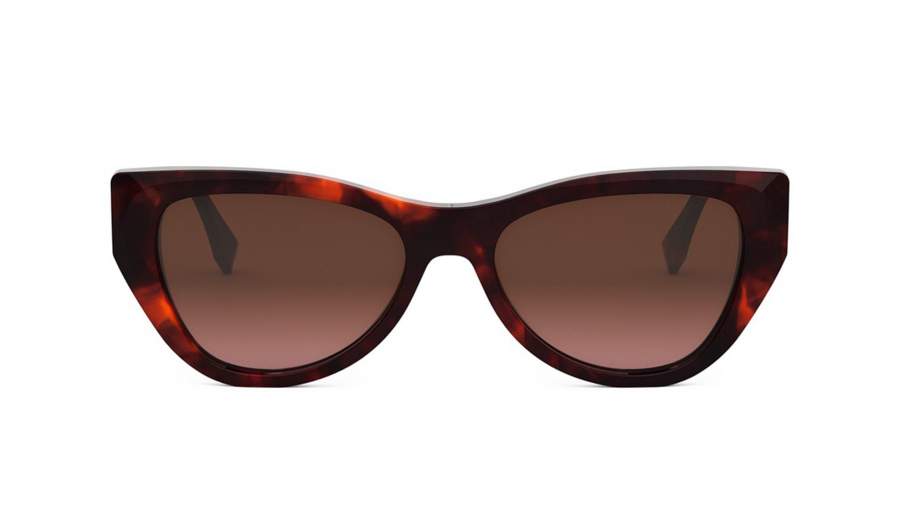 Lunettes de soleil FENDI Diamonds FE40149I 54F 54-17 Havane Rouge en stock