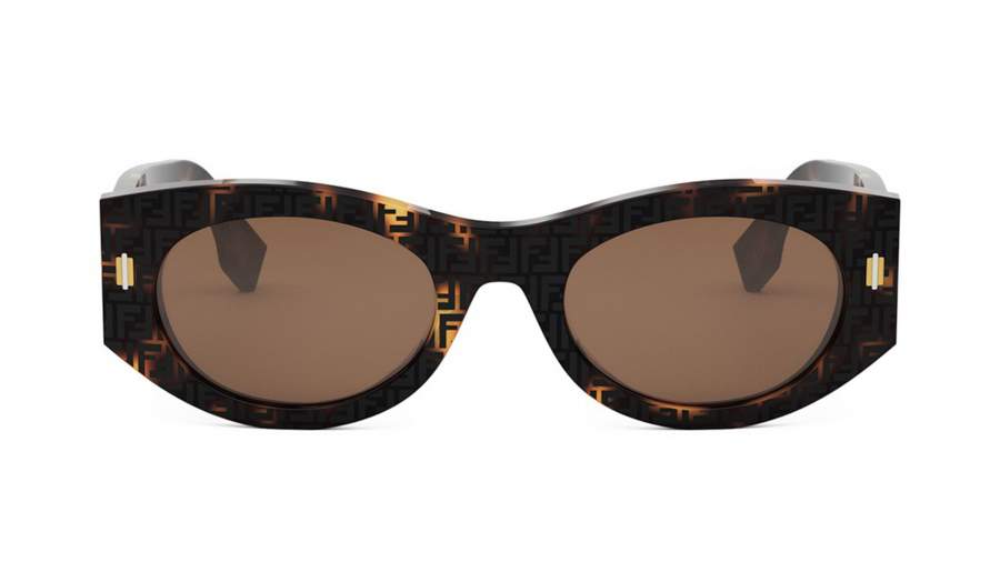 Lunettes de soleil FENDI Roma FE40125I 55E 52-21 Écaille en stock