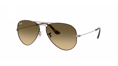 Lunettes de soleil Ray-Ban Aviator Large Metal RB3025 9270/0A 58-14 Havana on gunmetal en stock