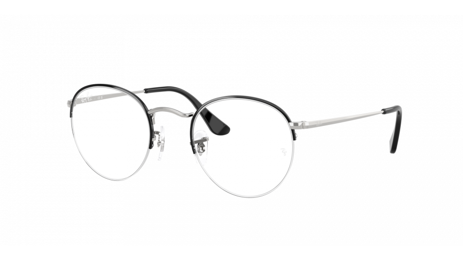 Ray-Ban Round gaze RX3947V RB3947V 3183 51-22 Black on Silver