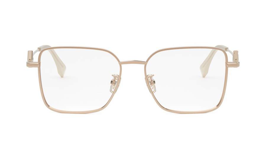 Brille FENDI Ff diamonds FE50110F 028 54-16 Or Rose Brillant auf Lager