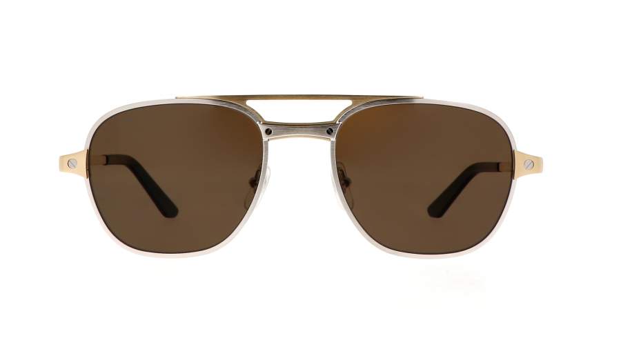 Lunettes de soleil Cartier Exception CT0477S 004 56-21 Silver en stock