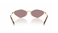 Miu Miu Logo MU 56ZS 5AK20I 56-17 Pale Gold