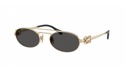 Lunettes de soleil Miu Miu Logo MU 54ZS ZVN-08Z 53-19 Pale Gold en stock