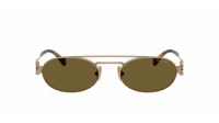 Miu Miu Logo MU 54ZS 7OE09Z 53-19 Brass Gold