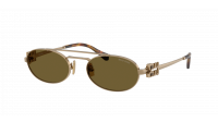 Miu Miu Logo MU 54ZS 7OE09Z 53-19 Brass Gold