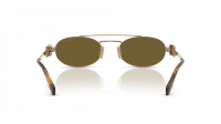Miu Miu Logo MU 54ZS 7OE09Z 53-19 Brass Gold